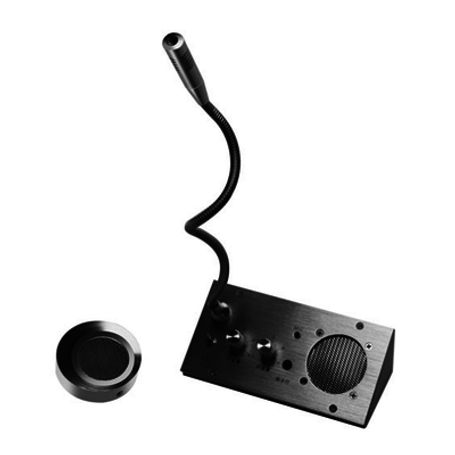 sistema de intercomunicación ideal para ventanillas audio de voz de dos vias 12v1a 2w micrófono interior micrófono exterio